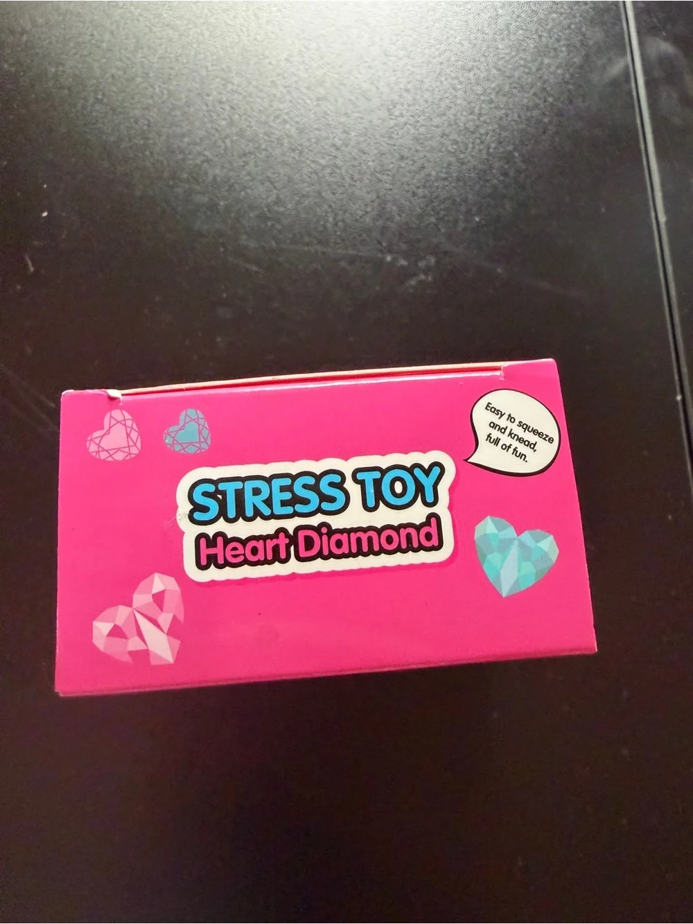 New Squishy Stress Toy Pink Glitter Sugar Heart 3+ Fidget Tactile Sensory
